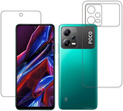 DVTECH Front and Back Screen Guard for 9H Xiaomi Poco X5(Pack of 1)