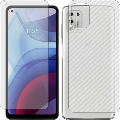 Mobling Front and Back Screen Guard for MOTOROLA MOTO G STYLUS 2021 (Front 9H Hardness Matte & Carbon Fiber Skin for Back)(Pack of 2)