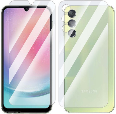 Enlinea Front and Back Screen Guard for Samsung Galaxy M14 Front+Back (Glossy)(Pack of 2)