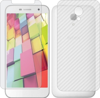 ZINGTEL Front and Back Screen Guard for INTEX AQUA 4G PLUS (Front Matte Finish & Back 3d Carbon Fiber)(Pack of 2)