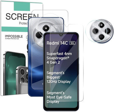 FINCH Front and Back Screen Guard for Redmi 14c 5G, Redmi 14c, Redmi14c 5G(Pack of 3)
