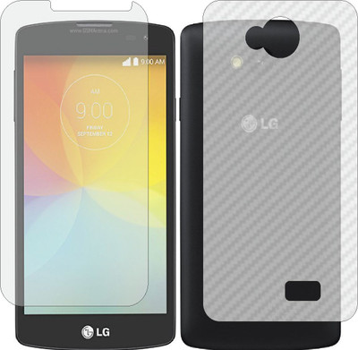 ZINGTEL Front and Back Screen Guard for LG F60 D392 (Front Matte Finish & Back 3d Carbon Fiber)(Pack of 2)