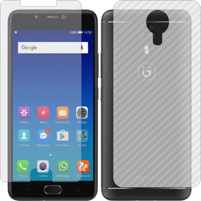 Mobling Front and Back Screen Guard for GIONEE A1 (Front 9H Hardness Matte & Carbon Fiber Skin for Back)(Pack of 2)
