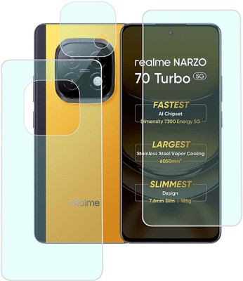 MOKPLZ Front and Back Screen Guard for realme NARZO 70 Turbo 5G SMARTPHONE(Pack of 3)