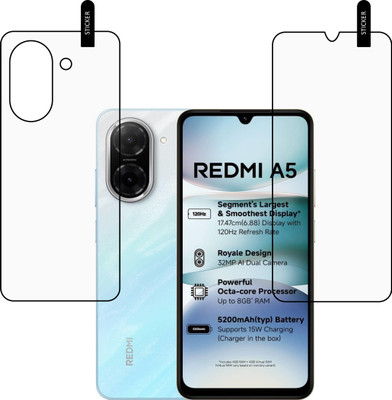 SOFT WINGS Front and Back Screen Guard for REDMI A5 5G,redmi a5 5g(Pack of 2)