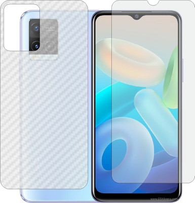 ZINGTEL Front and Back Screen Guard for VIVO Y 32 V2158A (Front Matte Finish & Back 3d Carbon Fiber)(Pack of 2)