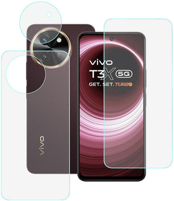 MOKPLZ Front and Back Screen Guard for VIVO T3X 5G(Pack of 3)