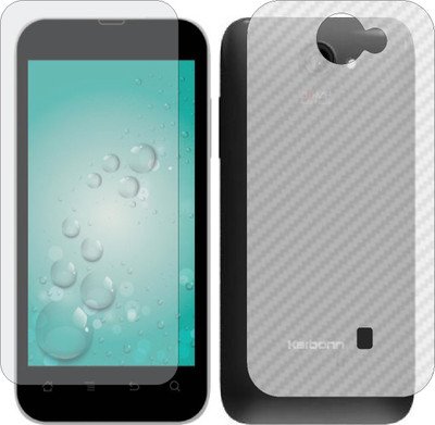 ZINGTEL Front and Back Screen Guard for KARBONN A9 PLUS (Front Matte Finish & Back 3d Carbon Fiber)(Pack of 2)