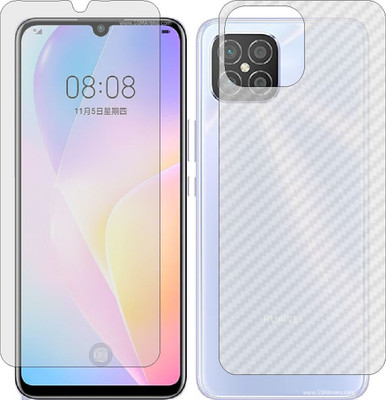 ZINGTEL Front and Back Screen Guard for HUAWEI NOVA 8 SE JSC AN00 (Front Matte Finish & Back 3d Carbon Fiber)(Pack of 2)