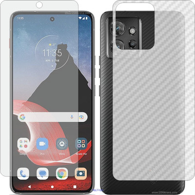 TELTREK Front and Back Screen Guard for MOTOROLA THINKFONE 5G (Front Matte Finish & Back 3d Carbon Fiber)(Pack of 2)