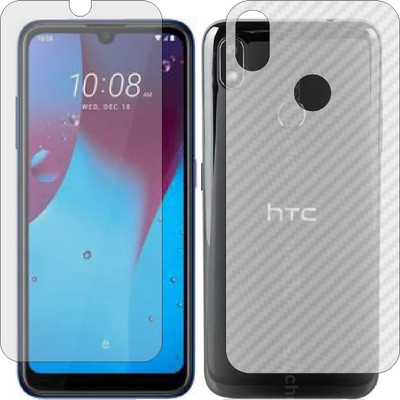Mobling Front and Back Screen Guard for HTC WILDFIRE E1 (Front 9H Hardness Matte & Carbon Fiber Skin for Back)(Pack of 2)
