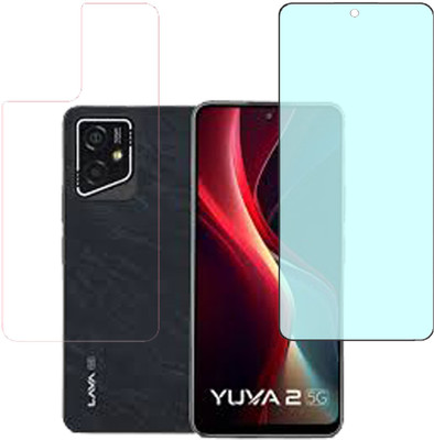 VAYUVAULT Front and Back Screen Guard for LAVA Yuva 2 5G(Pack of 2)