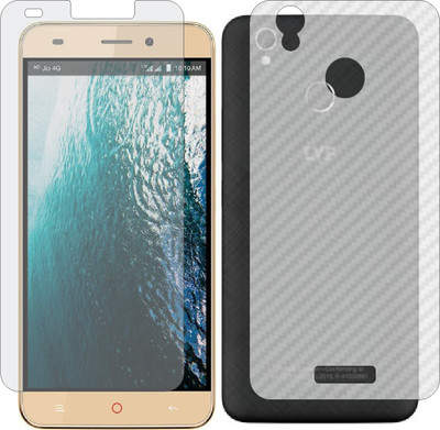 ZINGTEL Front and Back Screen Guard for LYF WATER 7S (Front Matte Finish & Back 3d Carbon Fiber)(Pack of 2)