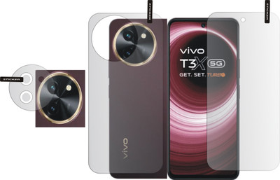 SHIVAAY Front and Back Screen Guard for VIVO T3X 5G, T3X 5G(Pack of 3)