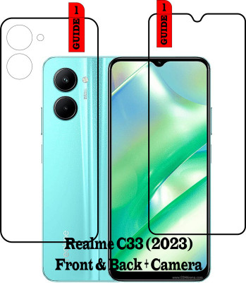 Zoku Protection Front and Back Tempered Glass for Realme C33 2023(Pack of 2)