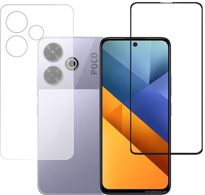 KANCHA Front and Back Screen Guard for Poco M6 4G, M6 4G, Xiaomi Poco M6 4G, MI Poco M6 4G(Pack of 2)
