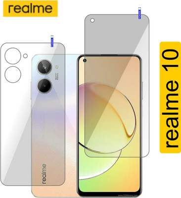 PONDRIK Front and Back Screen Guard for Realme 10(Pack of 2)