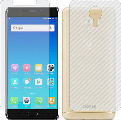Mobling Front and Back Screen Guard for GIONEE A1 PLUS (Front 9H Hardness Matte & Carbon Fiber Skin for Back)(Pack of 2)