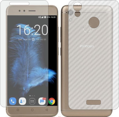 Mobling Front and Back Screen Guard for INFOCUS IF9001 TURBO 5 (Front 9H Hardness Matte & Carbon Fiber Skin for Back)(Pack of 2)