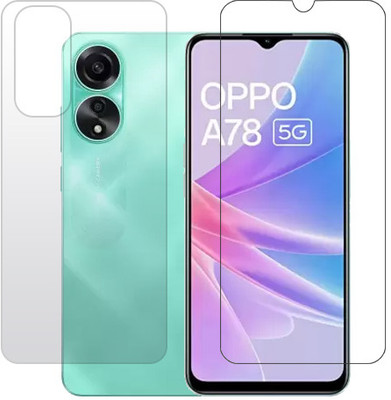 HOBBYTRONICS Front and Back Screen Guard for Oppo A78 5G, OPPO A78 5G(Pack of 1)