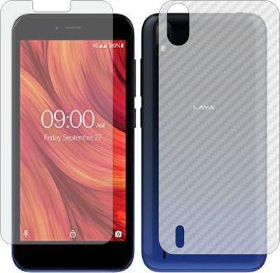 ZINGTEL Front and Back Screen Guard for LAVA Z41 (Front Matte Finish & Back 3d Carbon Fiber)(Pack of 2)