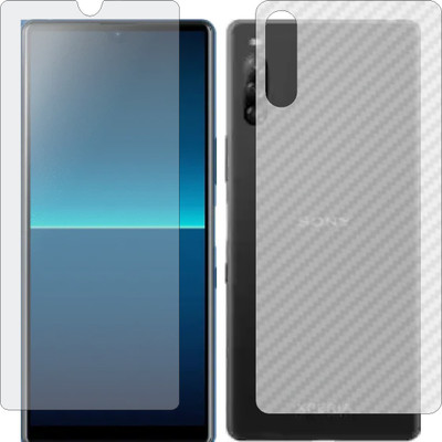 ZINGTEL Front and Back Screen Guard for SONY XPERIA L4 (Front Matte Finish & Back 3d Carbon Fiber)(Pack of 2)