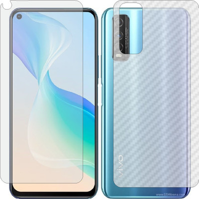 Mobling Front and Back Tempered Glass for VIVO Y50T V2023EA(Pack of 2)