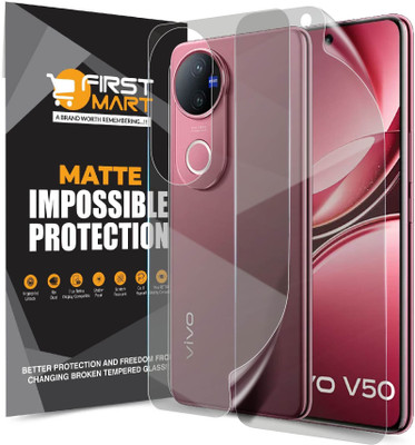 FIRST MART Front and Back Screen Guard for Vivo V50 5G, Vivo V50, Unbreakable Nano Fiber Membrane with Easy Installation(Pack of 1)
