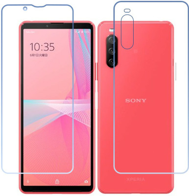 DVTECH Front and Back Screen Guard for 9H Crystal Clear Front And Carbon Fiber BackSony Xperia 10 III Lite(Pack of 1)