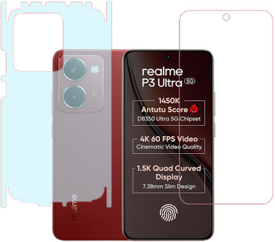 SPRITZEN Front and Back Screen Guard for Realme P3 Ultra 5G, Front Clear Back Matte(Pack of 2)