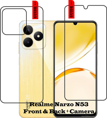 Zoku Protection Front and Back Tempered Glass for Realme Narzo N53(Pack of 2)