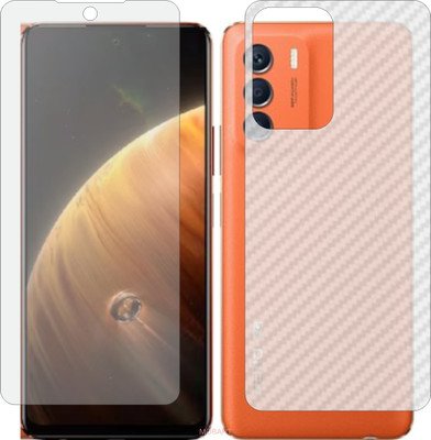 MOBART Front and Back Screen Guard for INFINIX ZERO 5G 2023 X6815C (Front Matte Finish & Back 3d Carbon Fiber)(Pack of 2)