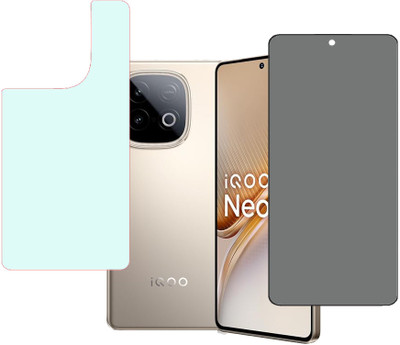 SPRITZEN Front and Back Screen Guard for iQOO 10 Neo 5G, Privacy Tempered Glass, Back Screen Guard(Pack of 2)