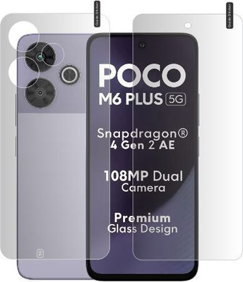 SHIVAAY Front and Back Screen Guard for POCO M6 PLUS, M6 PLUS(Pack of 2)
