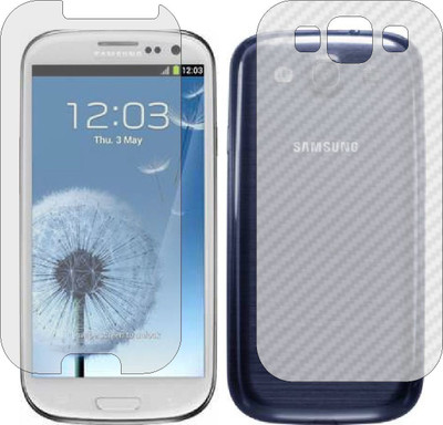 MOBART Front and Back Screen Guard for SAMSUNG GALAXY S3 I9300 (Front Matte Finish & Back 3d Carbon Fiber)(Pack of 2)