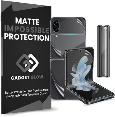 Gadget Glow Front and Back Screen Guard for Samsung Galaxy Z Flip4 5G, Samsung Z Flip 4 5G, 4 Layer Unbreakable Membrane for Front, Back and Side Film(Pack of 1)