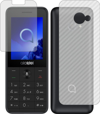 MOBART Front and Back Screen Guard for ALCATEL 3088 (Front Matte Finish & Back 3d Carbon Fiber)(Pack of 2)
