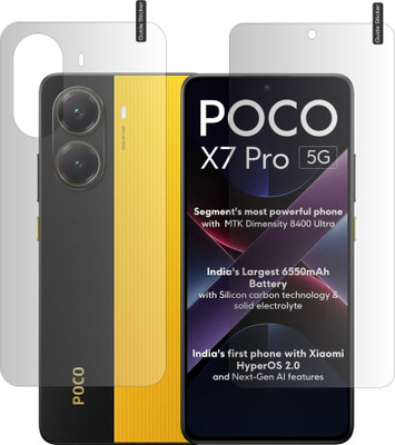 SHIVAAY Front and Back Screen Guard for POCO X7 PRO, X7 PRO(Pack of 2)