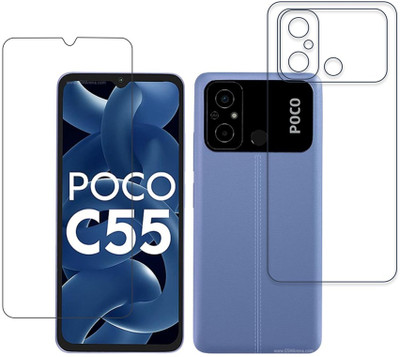 DVTECH Front and Back Screen Guard for 9H Xiaomi Poco C55(Pack of 1)