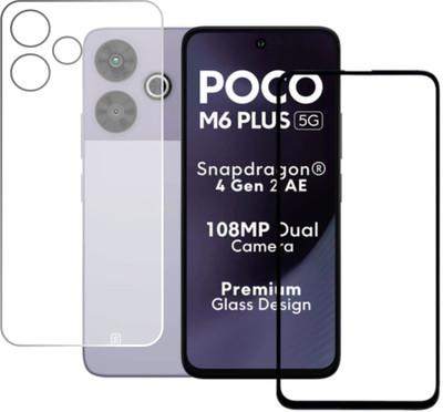 KANCHA Front and Back Screen Guard for Poco M6 Plus 5G, Xiaomi Poco M6Plus 5G, M6 Plus 5G, Poco M6 Plus 5G(Pack of 3)