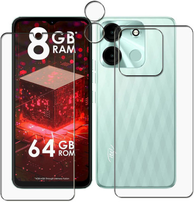 tombik Front and Back Screen Guard for XCW267-Itel A60S(Pack of 3)