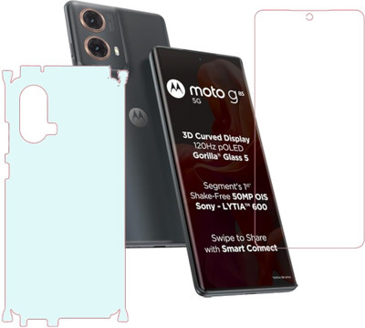 KARTRAY Front and Back Screen Guard for Motorola G85 5G, Moto G85 5G, Front Clear, Back Matte(Pack of 2)