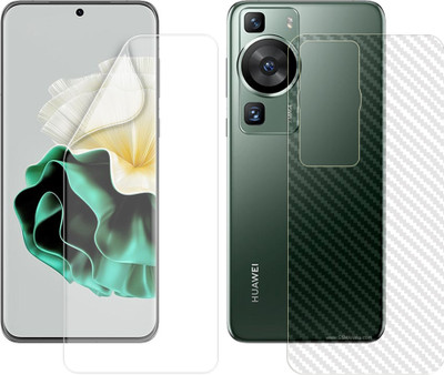 SOMTONE Front and Back Screen Guard for Huawei P60 4G (1 HYDROGEL SCREEN PROTECTOR WITH 1 CARBON FIBER SKIN)(Pack of 1)
