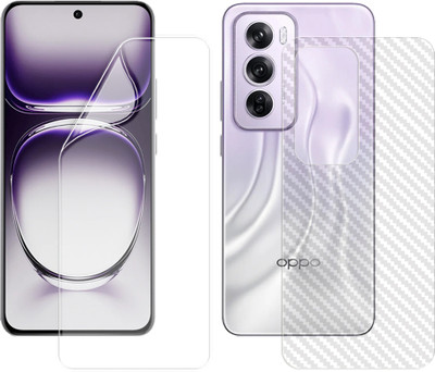SOMTONE Front and Back Screen Guard for Oppo Reno 12 Pro 5G (1 HYDROGEL SCREEN PROTECTOR WITH 1 CARBON FIBER SKIN)(Pack of 2)