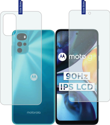 DESIBUZZ Front and Back Tempered Glass for Moto g22, {Flexible}(Pack of 2)