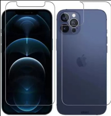 LIGHTWINGS Front and Back Screen Guard for Front and Back SCREEN GUARD Apple iPhone 12 Pro Max (P- 2)(Pack of 2)