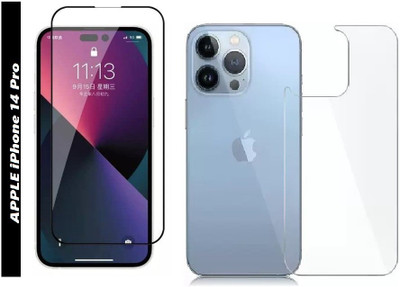 BRENZZ Front and Back Screen Guard for APPLE iPhone 14 PRO(Pack of 2)