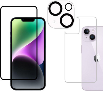 Tech Konnect Front and Back Screen Guard for iPhone 14 Plus, Front Back Screen Protector with Transparent Camera Glass For iPhone 14 Plus(Pack of 3)
