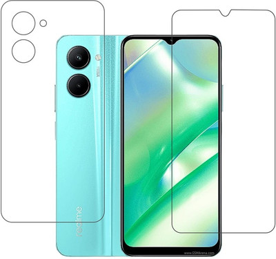 DVTECH Front and Back Screen Guard for 9H Realme C33 2023(Pack of 1)