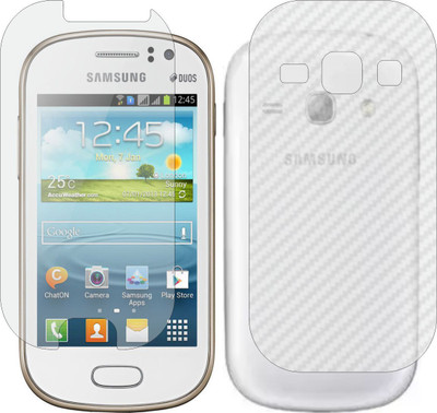 ZINGTEL Front and Back Screen Guard for SAMSUNG GALAXY FAME DUOS S6812 (Front Matte Finish & Back 3d Carbon Fiber)(Pack of 2)